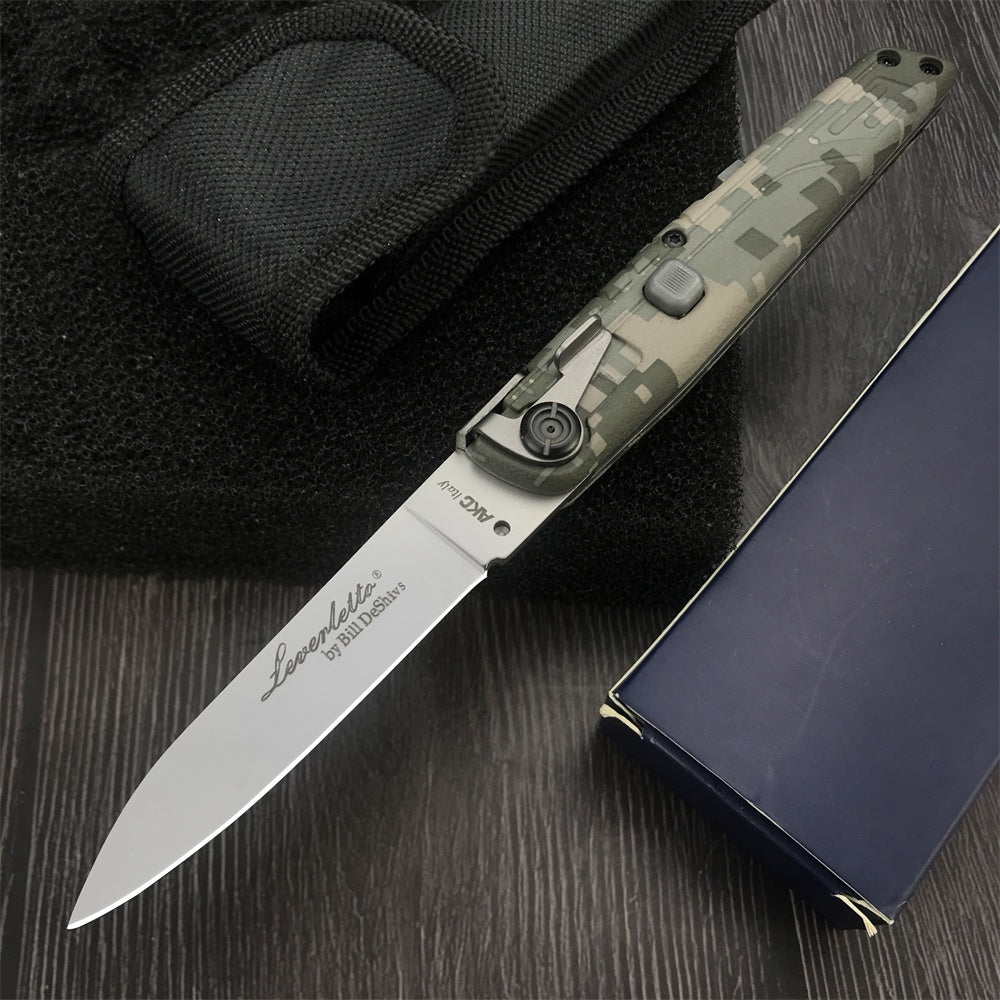2022 New ITALY LEVERLETTO Outdoor Hunting Pocket Knives Camouflage Handle  Automatic of Assisting Spring Knife Survival Knife Camping Knife – HUAAO  Trading Co., LTD
