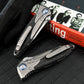 M390 Steel Folding Pocket Knife TC4 Titanium Carbon Fiber Handle Thumb Stud Sub-Frame Lock EDC Folder