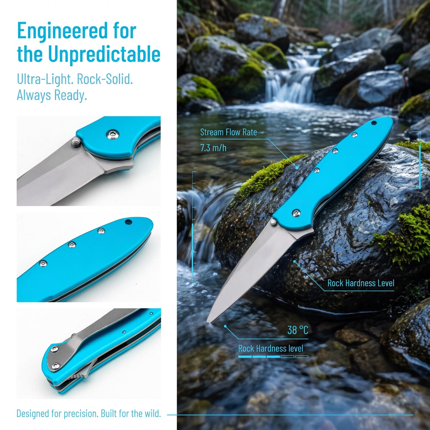 1660 Folding Pocket Knife 2.87" 8Cr13MoV Blade Flipper Opening Liner Lock Everyday Carry Utility Knife