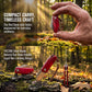 Mini Folding Pocket Knife Red Dyed Bone Handle 7Cr13Mov Steel Wharncliffe Blade