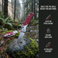 535-9 Folding Pocket Knife with D2 Steel Drop-Point Blade and Red G10 Handle