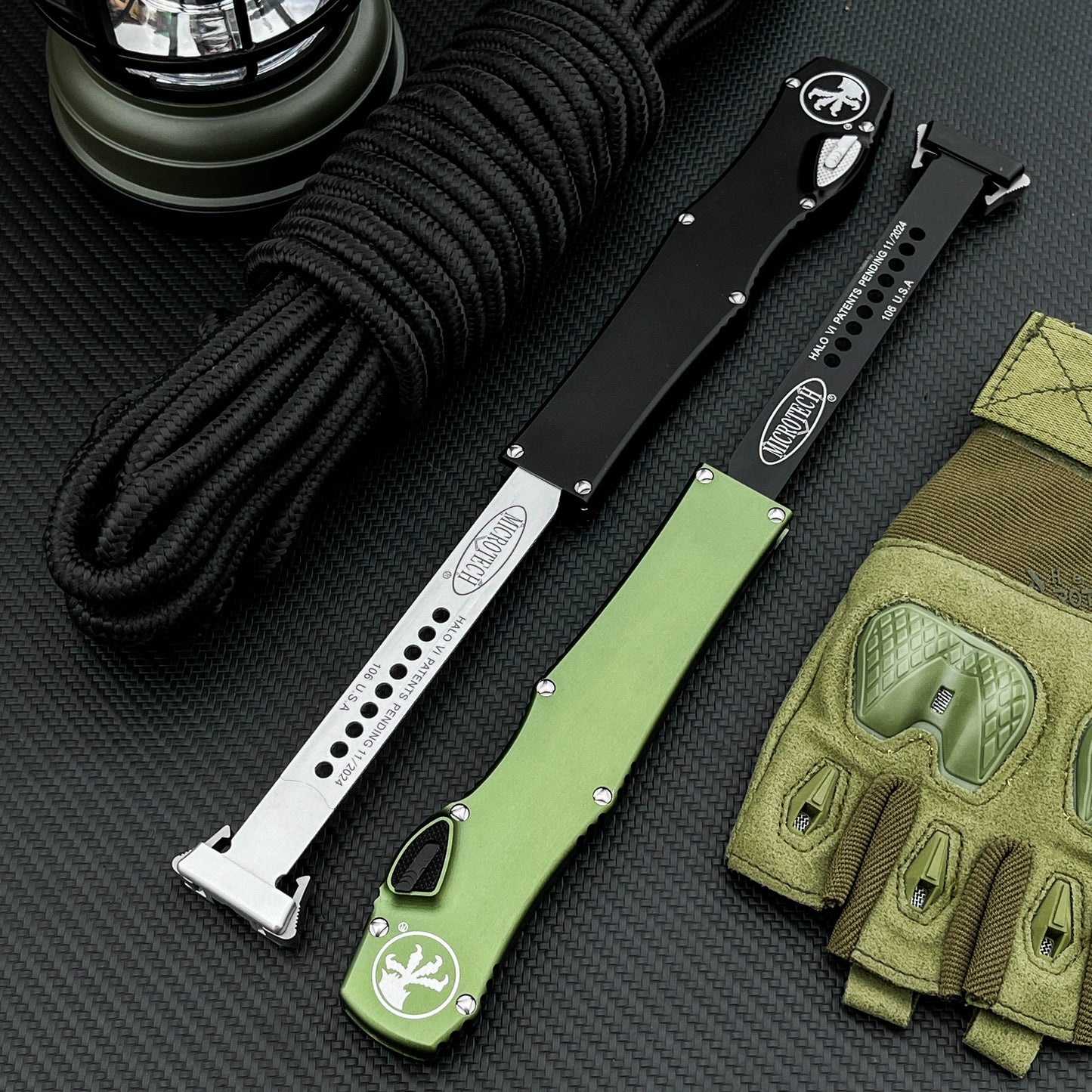 Halo V6  Single-Action OTF Automatic Knife T6 Aluminum Handle
