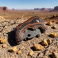 Damascus Steel Folding EDC Pocket Knife Dual Color G10 Handle Thumb Hole Stubby Utility Knife