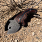 Damascus Steel Folding EDC Pocket Knife Dual Color G10 Handle Thumb Hole Stubby Utility Knife