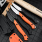 Compact Full Tang Fixed Blade EDC Knife with 8Cr13MoV Steel Blade, Ergonomic Nylon Handle & Molded Sheath for Outdoor Camping