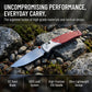 535-9 Folding Pocket Knife with D2 Steel Drop-Point Blade and Red G10 Handle
