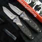 M390 Steel Folding Pocket Knife TC4 Titanium Carbon Fiber Handle Thumb Stud Sub-Frame Lock EDC Folder