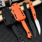 Compact Full Tang Fixed Blade EDC Knife with 8Cr13MoV Steel Blade, Ergonomic Nylon Handle & Molded Sheath for Outdoor Camping