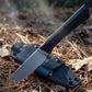 3500-10BK Fixed Blade Paring Knife with G10 Handle Black Coated 8Cr13MoV Stainless Steel Utility Fruit Knife Sheath Included