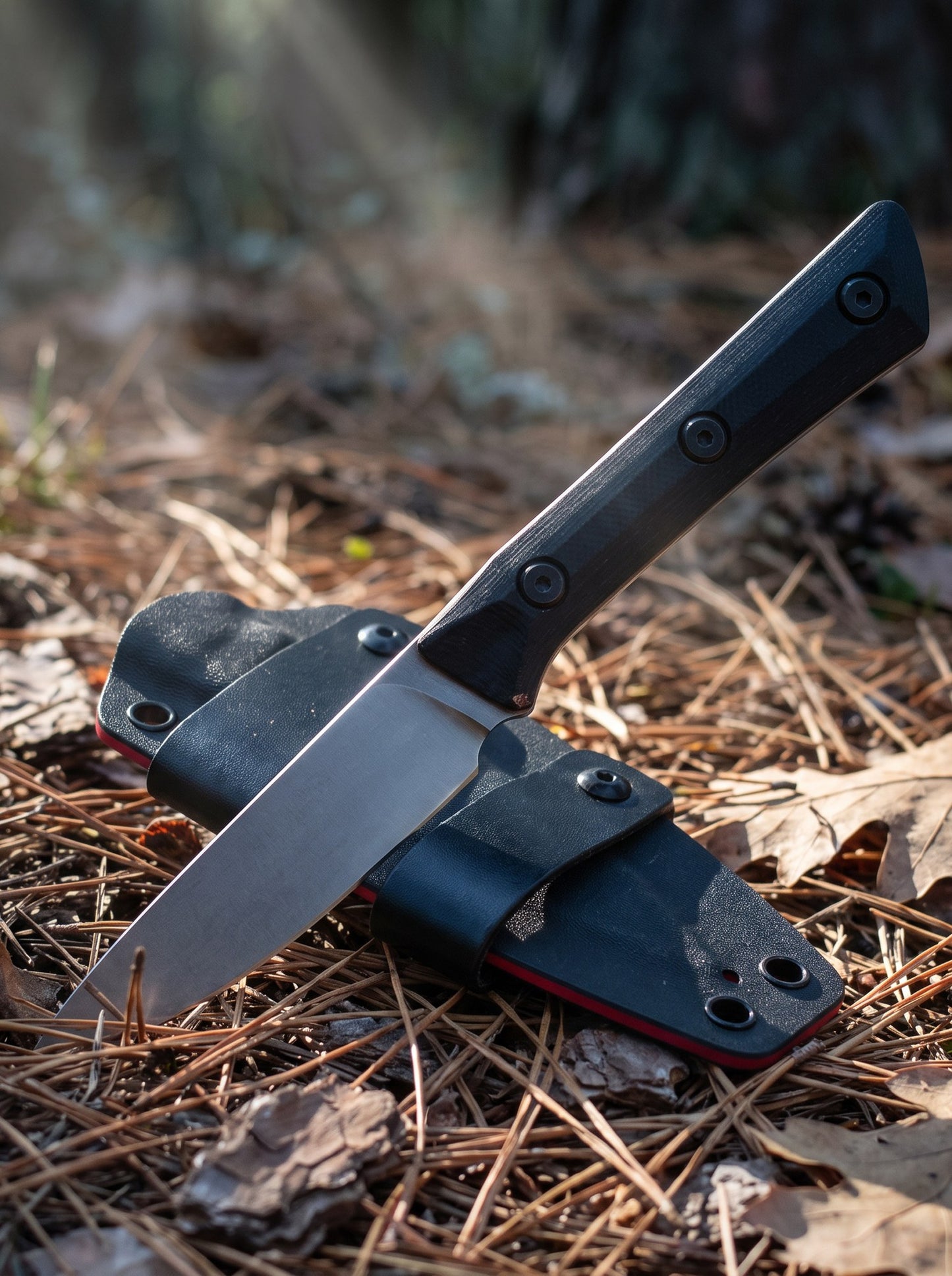 3500-10BK Fixed Blade Paring Knife with G10 Handle Black Coated 8Cr13MoV Stainless Steel Utility Fruit Knife Sheath Included