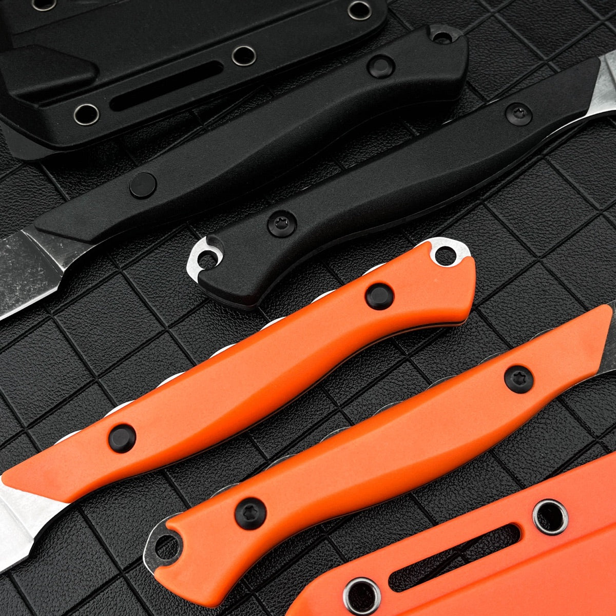 Compact Full Tang Fixed Blade EDC Knife with 8Cr13MoV Steel Blade, Ergonomic Nylon Handle & Molded Sheath for Outdoor Camping