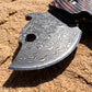 Damascus Steel Folding EDC Pocket Knife Dual Color G10 Handle Thumb Hole Stubby Utility Knife