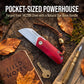 Mini Folding Pocket Knife Red Dyed Bone Handle 7Cr13Mov Steel Wharncliffe Blade