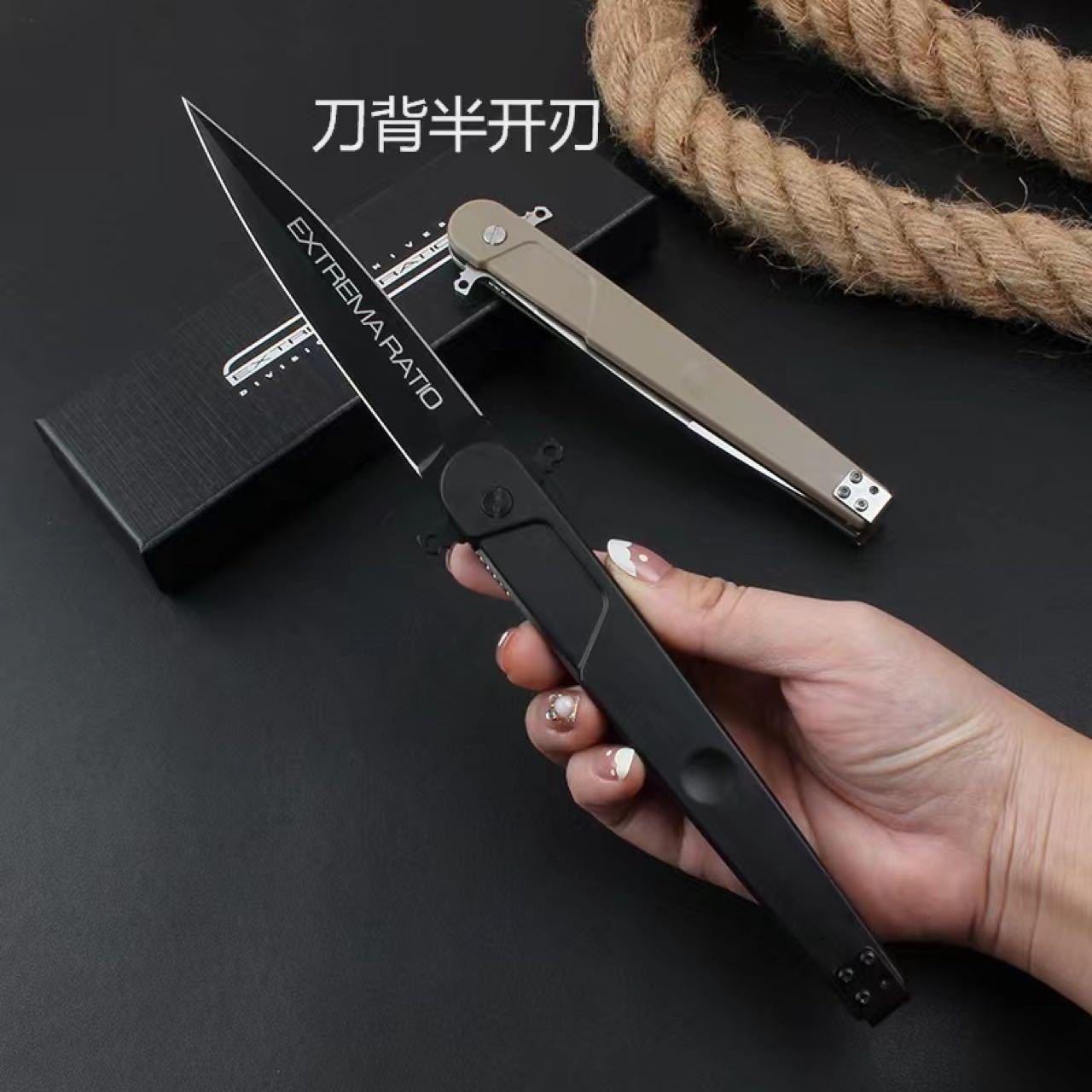 New Extrema Ratio BD4 Contractor Tactical Folding Blade Knife EDC Outdoor Hunting Self Defense Folder D2 Steel Wilderness Survival Knife Multifunctional Knife