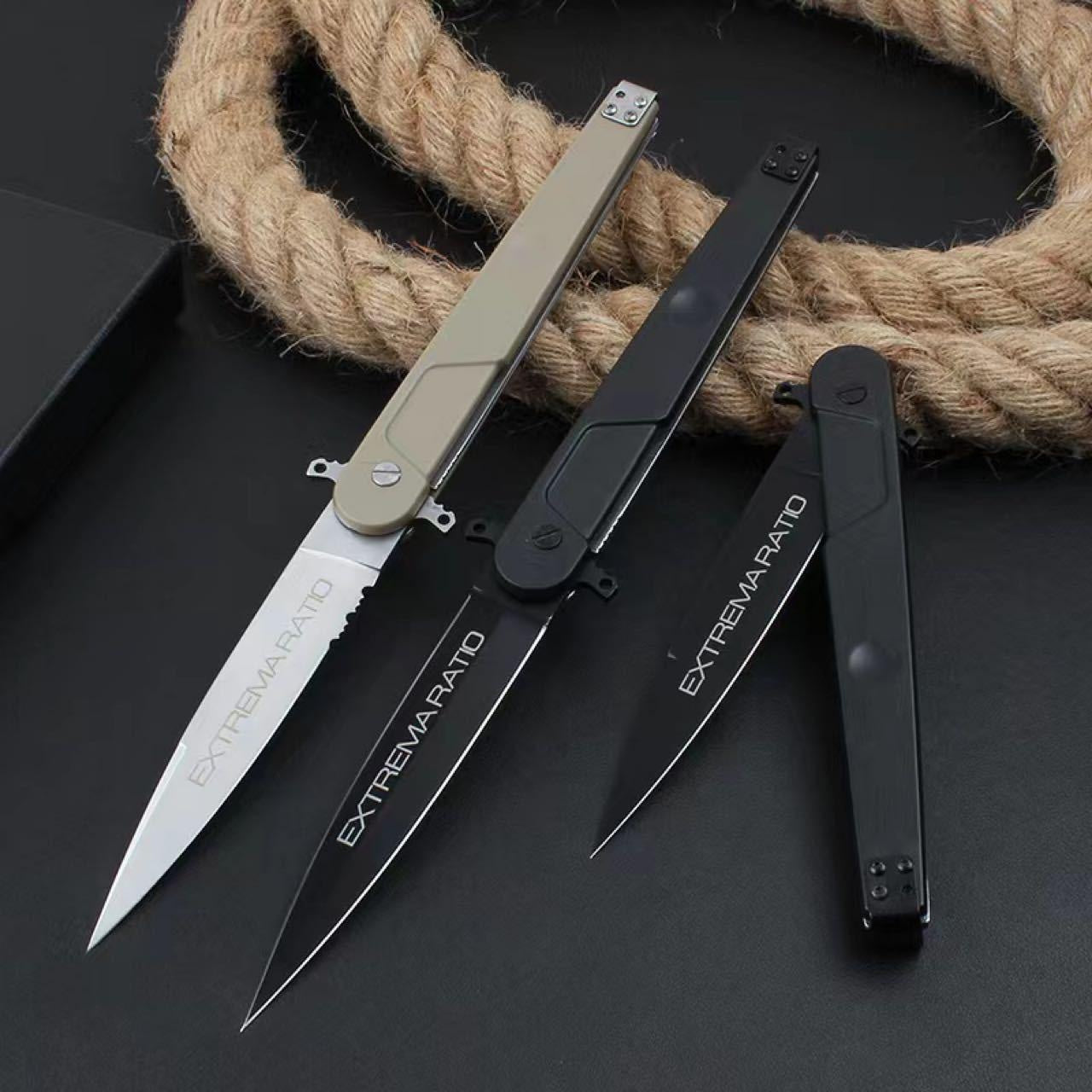 New Extrema Ratio BD4 Contractor Tactical Folding Blade Knife EDC Outdoor Hunting Self Defense Folder D2 Steel Wilderness Survival Knife Multifunctional Knife