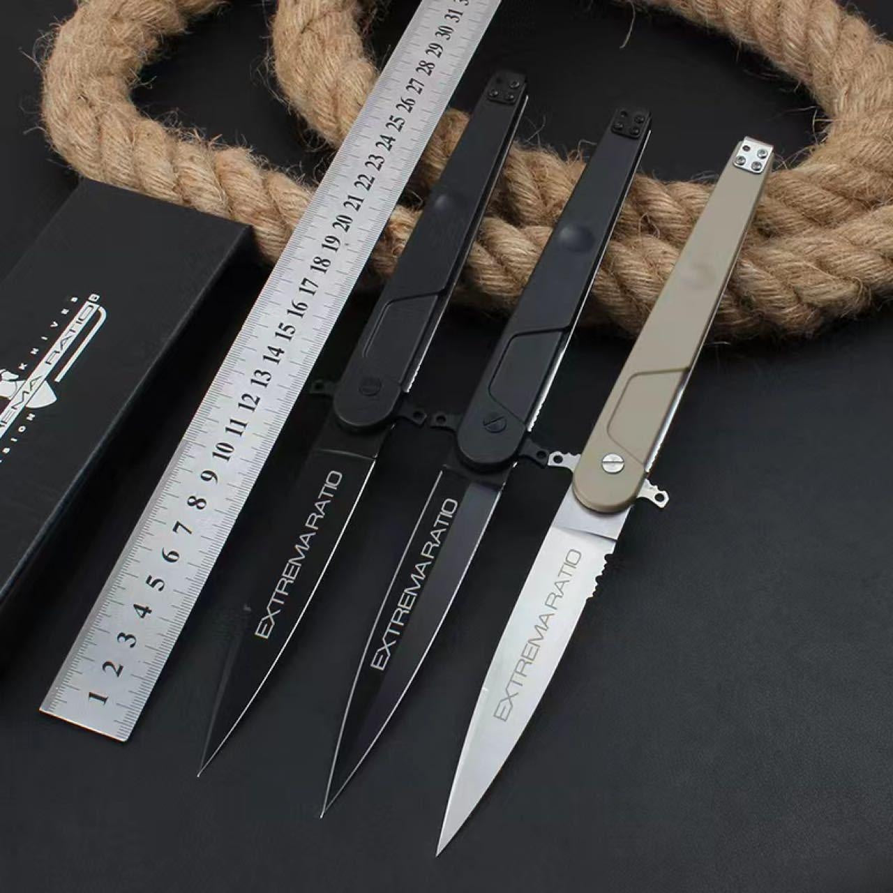 New Extrema Ratio BD4 Contractor Tactical Folding Blade Knife EDC Outdoor Hunting Self Defense Folder D2 Steel Wilderness Survival Knife Multifunctional Knife