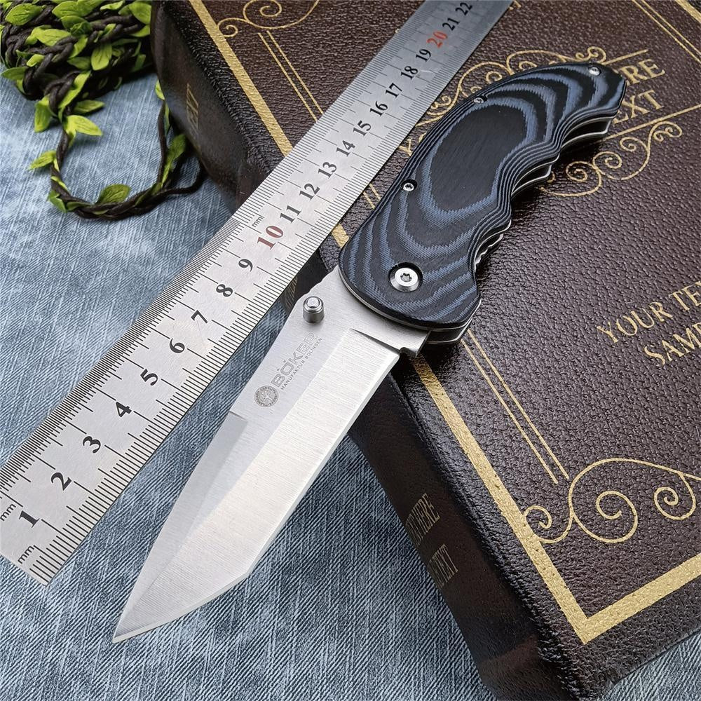 Boker Pocket Folding Knife 7Cr13Mov Steel Blade Mikata Handles Outdoor Hunting Camping Knife, Everyday Carry Tool