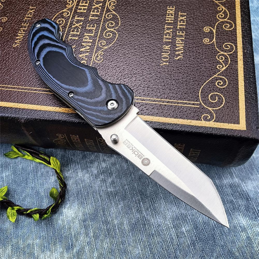 Boker Pocket Folding Knife 7Cr13Mov Steel Blade Mikata Handles Outdoor Hunting Camping Knife, Everyday Carry Tool