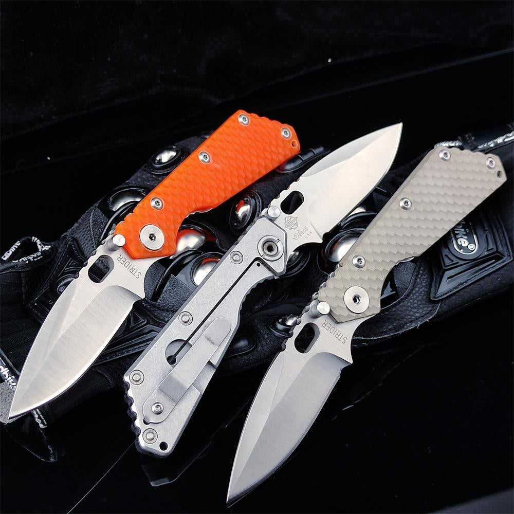 Strider SMF Pocket Knife Hunting Knives 7Cr13Mov Blade G10 Handle with Clip EDC Tools Survival Tactical Rescue Folder