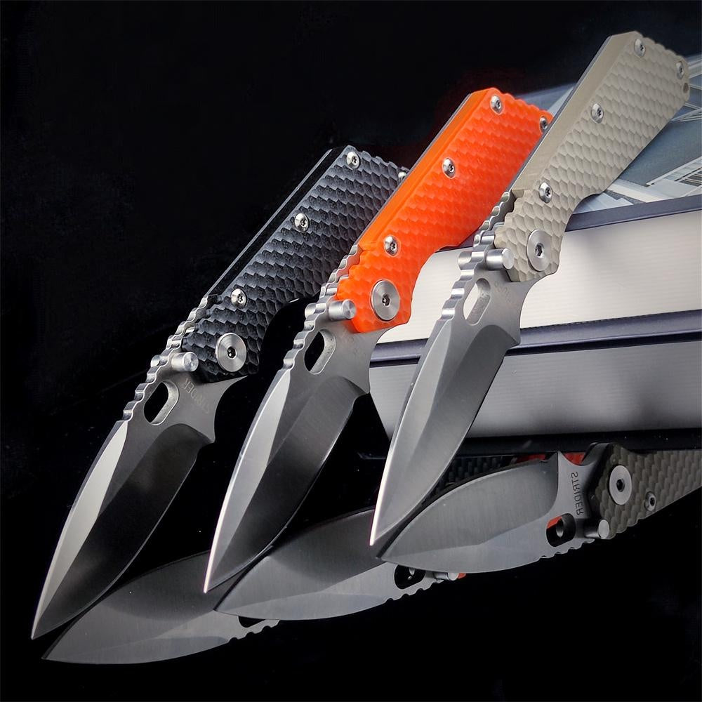 Strider SMF Pocket Knife Hunting Knives 7Cr13Mov Blade G10 Handle with Clip EDC Tools Survival Tactical Rescue Folder