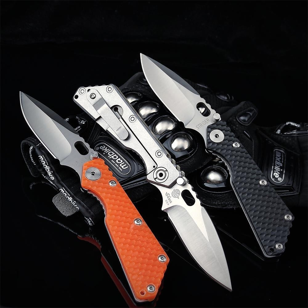 Strider SMF Pocket Knife Hunting Knives 7Cr13Mov Blade G10 Handle with Clip EDC Tools Survival Tactical Rescue Folder