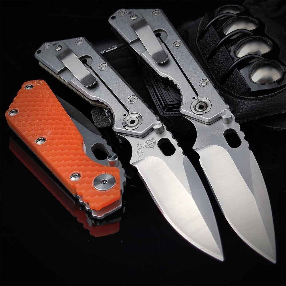 Strider SMF Pocket Knife Hunting Knives 7Cr13Mov Blade G10 Handle with Clip EDC Tools Survival Tactical Rescue Folder