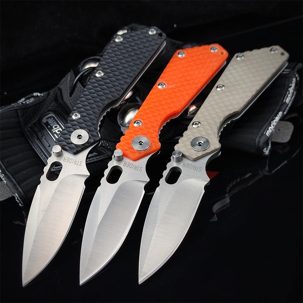 Strider SMF Pocket Knife Hunting Knives 7Cr13Mov Blade G10 Handle with Clip EDC Tools Survival Tactical Rescue Folder