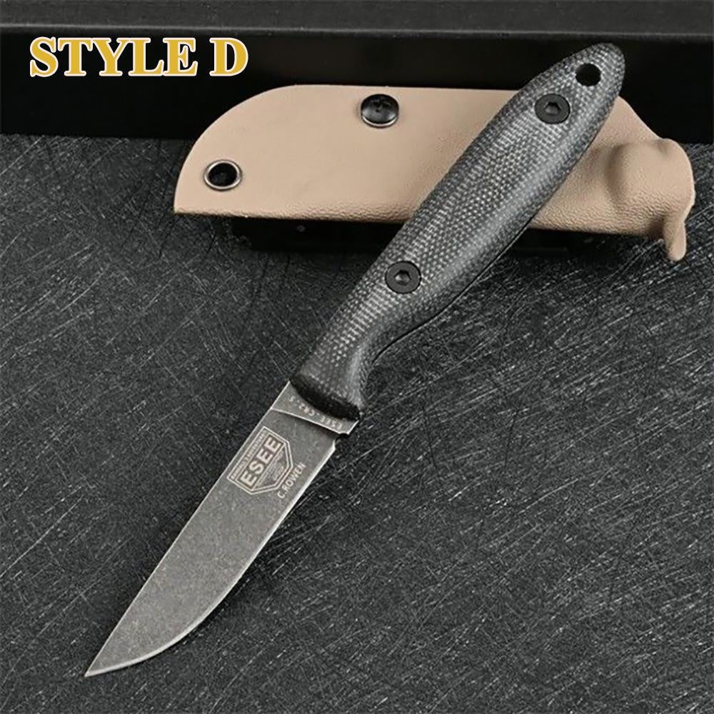 BUSSE ESEE4 Tactical Wilderness Survival Fixed Blade Knife with Kydex sheath G10 Handle Multifuctional Self Defense EDC Straight Knives for Hunting, Camping Collector Gift