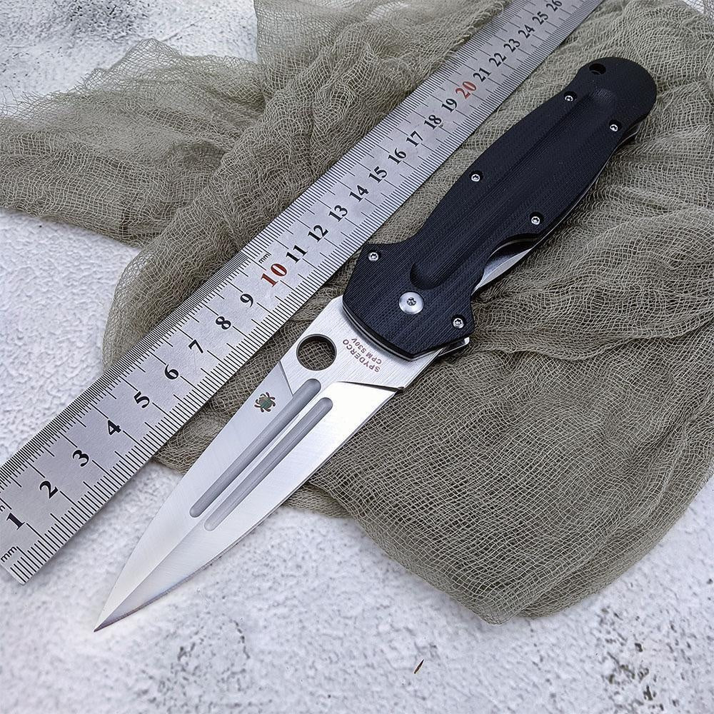 New Spyderco Pocket Folding Knife,CPM-S30V Steel Blade, G10 Tactical Handle Outdoor Portable Hunting Knife, Camping self-defense Rescue Knife