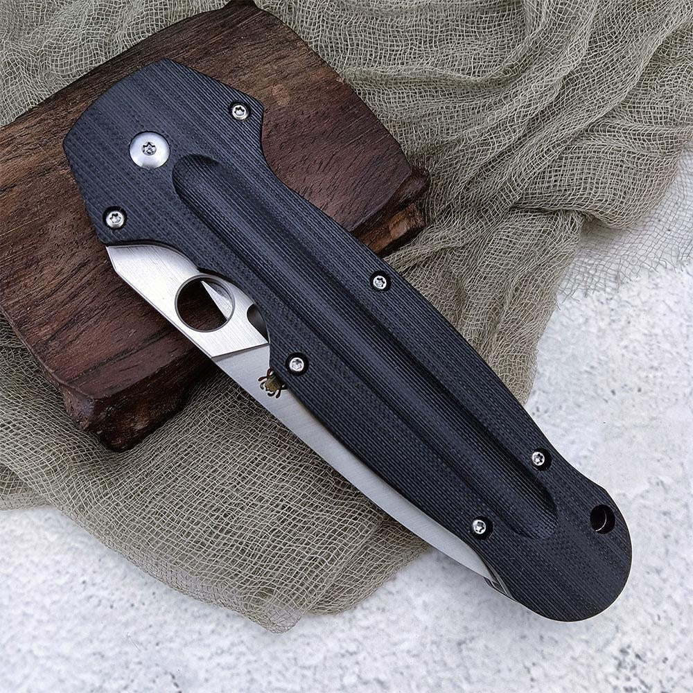 New Spyderco Pocket Folding Knife,CPM-S30V Steel Blade, G10 Tactical Handle Outdoor Portable Hunting Knife, Camping self-defense Rescue Knife