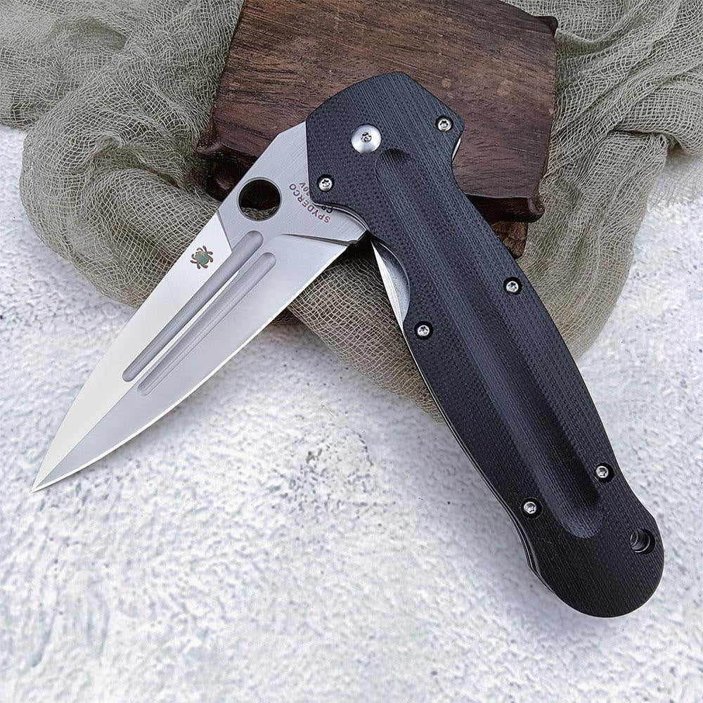 New Spyderco Pocket Folding Knife,CPM-S30V Steel Blade, G10 Tactical Handle Outdoor Portable Hunting Knife, Camping self-defense Rescue Knife