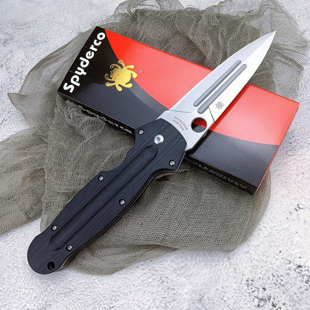 New Spyderco Pocket Folding Knife,CPM-S30V Steel Blade, G10 Tactical Handle Outdoor Portable Hunting Knife, Camping self-defense Rescue Knife