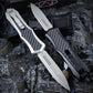 OTF Auto Knife 440C Steel and Zinc Alloy Inlaid with Carbon Fiber Handle with Pocket Clip