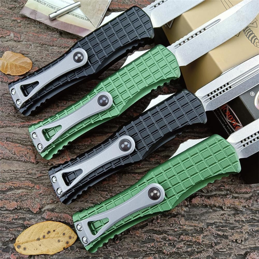 Microtech Hera Tactical Frag OTF Pocket Knife 3"-D2 Blades Aluminum alloy Black Or Green Handle 702-1TFRS EDC Switchblade Auto Assisted Openning Knife