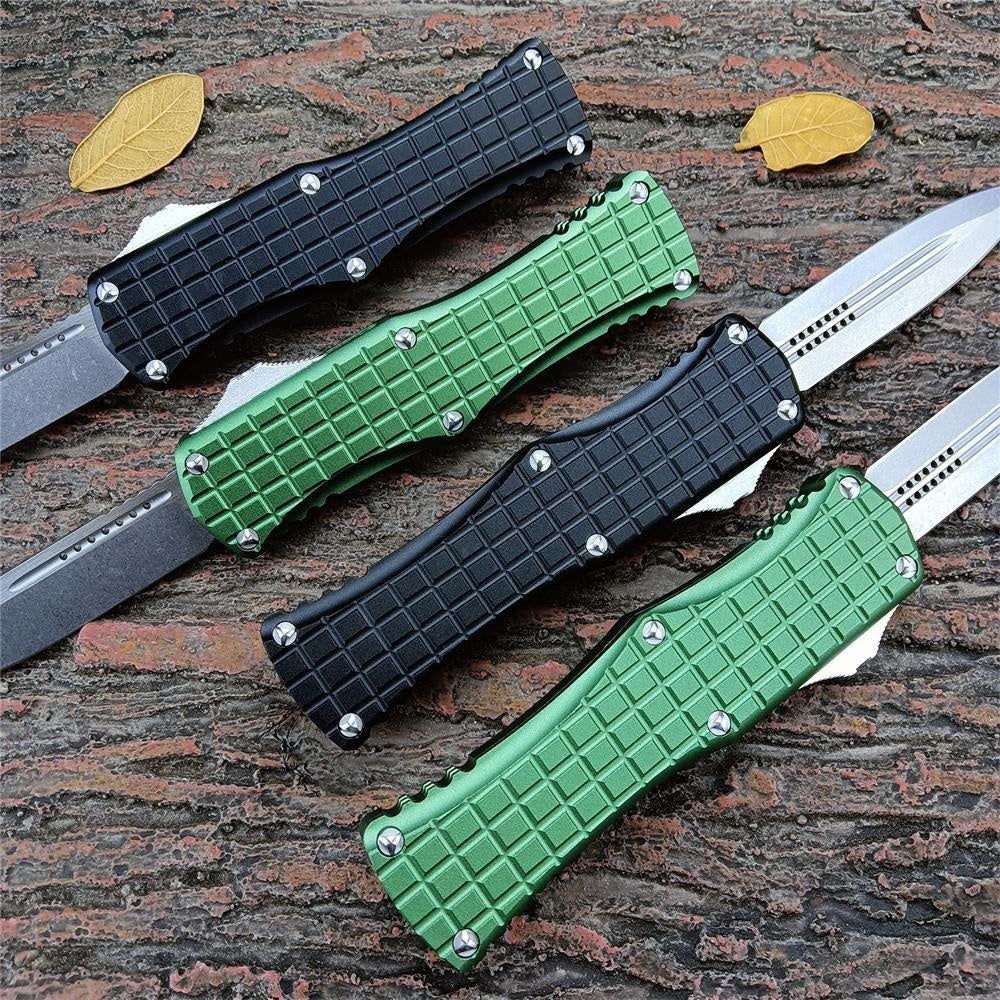 Microtech Hera Tactical Frag OTF Pocket Knife 3"-D2 Blades Aluminum alloy Black Or Green Handle 702-1TFRS EDC Switchblade Auto Assisted Openning Knife