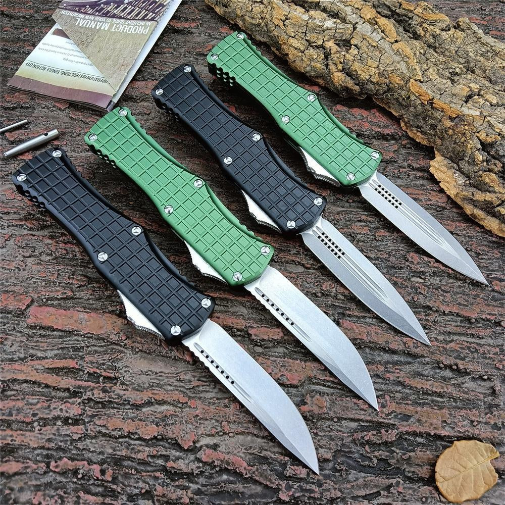 Microtech Hera Tactical Frag OTF Pocket Knife 3"-D2 Blades Aluminum alloy Black Or Green Handle 702-1TFRS EDC Switchblade Auto Assisted Openning Knife