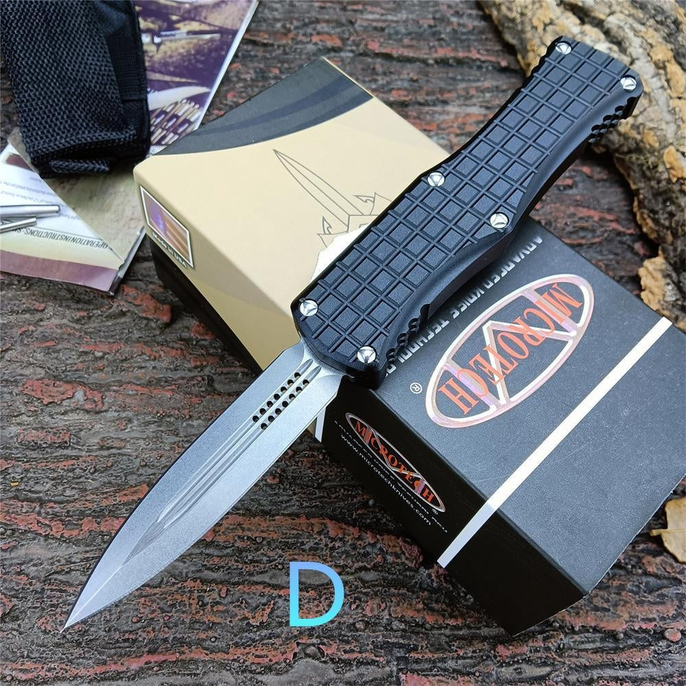 Microtech Hera Tactical Frag OTF Pocket Knife 3"-D2 Blades Aluminum alloy Black Or Green Handle 702-1TFRS EDC Switchblade Auto Assisted Openning Knife