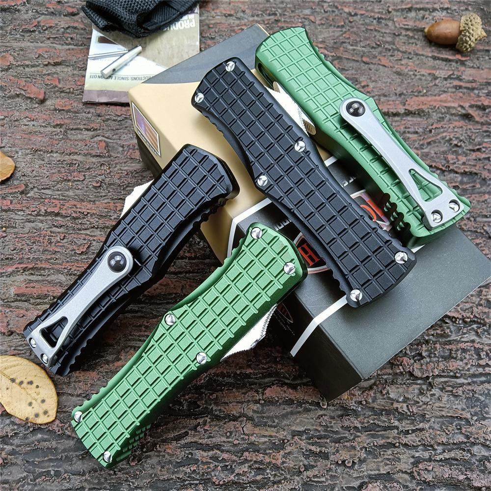 Microtech Hera Tactical Frag OTF Pocket Knife 3"-D2 Blades Aluminum alloy Black Or Green Handle 702-1TFRS EDC Switchblade Auto Assisted Openning Knife