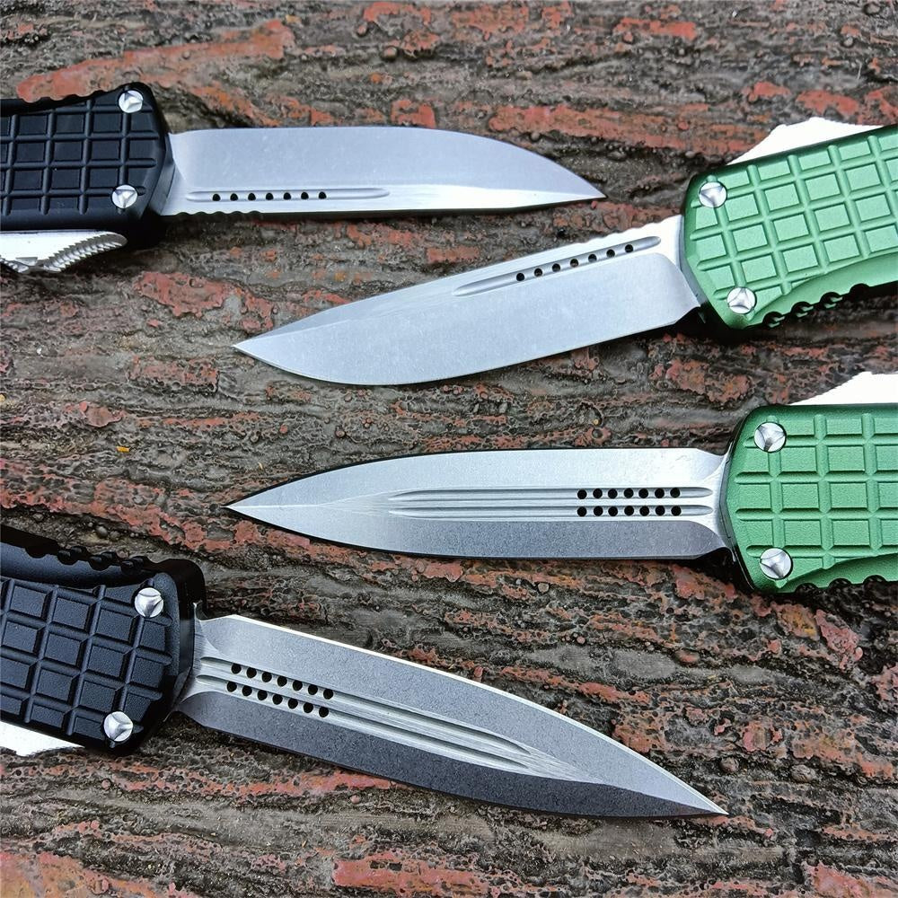 Microtech Hera Tactical Frag OTF Pocket Knife 3"-D2 Blades Aluminum alloy Black Or Green Handle 702-1TFRS EDC Switchblade Auto Assisted Openning Knife