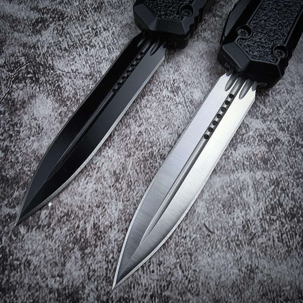 Micro tech's top-quality Ant III aviation aluminum handle OTF spring automatic KnifeI Switchblade Knife 440C Steel Pocket EDC Hunting Outdoor Knifes OTF Knife Tactical Combat Tools Self Defense