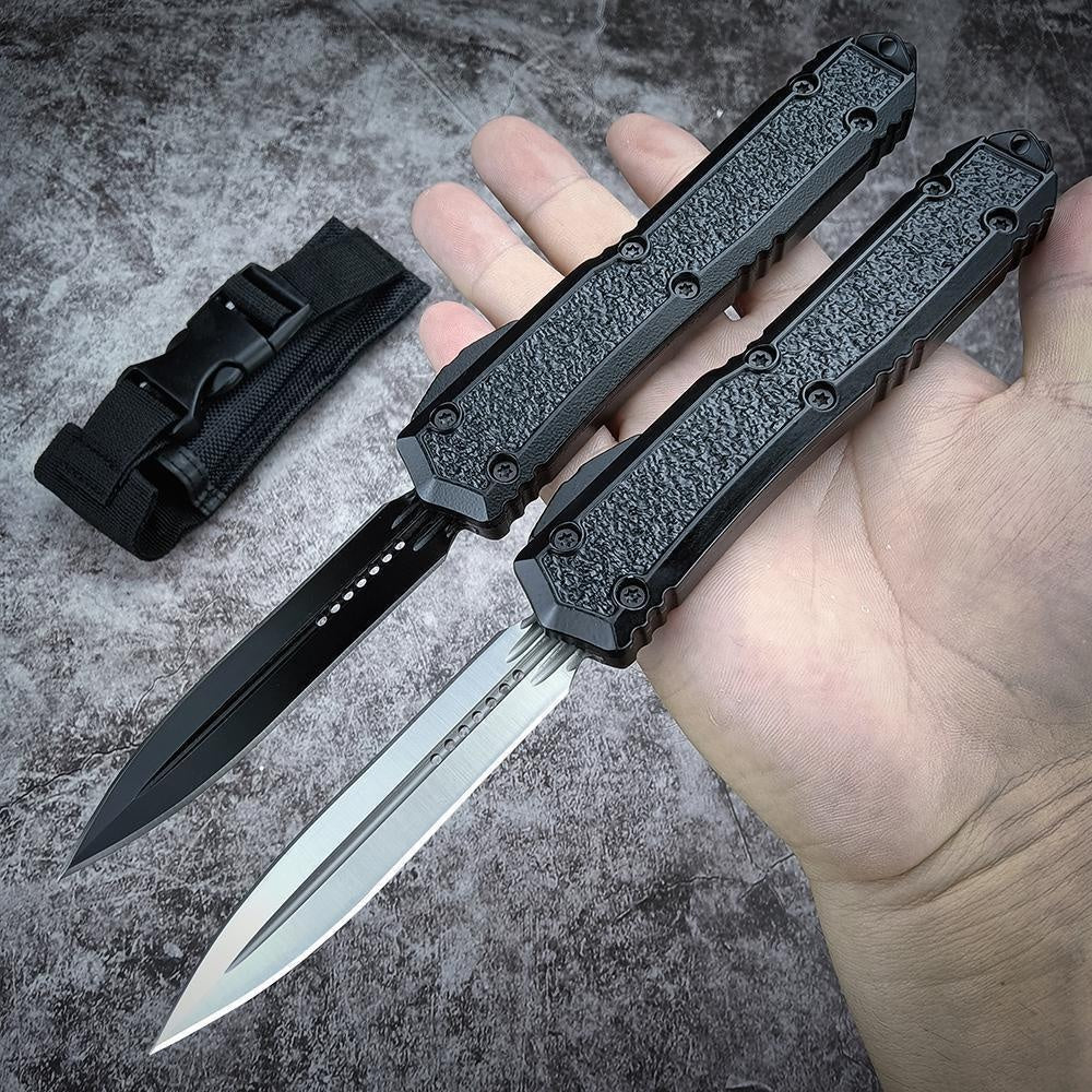 Micro tech's top-quality Ant III aviation aluminum handle OTF spring automatic KnifeI Switchblade Knife 440C Steel Pocket EDC Hunting Outdoor Knifes OTF Knife Tactical Combat Tools Self Defense