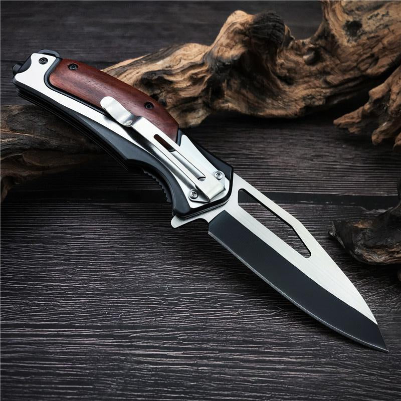 Fast Shipping BUCK BK DA130 Pocket EDC  Mini Folding Knife 440 Steel Blade Steel&Acid Wood Handle Outdoor Tactical Survival Knives Rescue Tool Self Defense Hunting Weapon