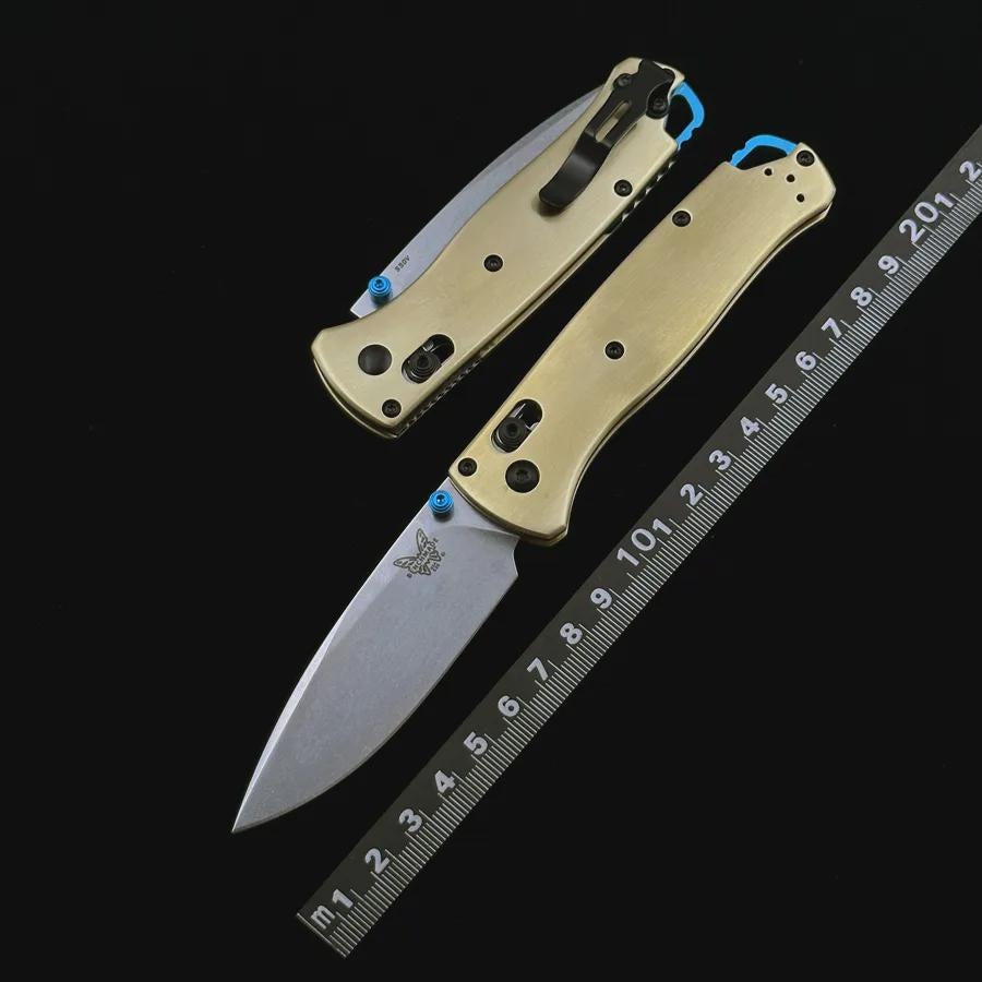 NEWEST Benchmade 535 Bugout Copper Handle Folding Sharp Knife S90V Blade High Quality Tactical Pocket Knives Outdoor Camping Self-defense EDC Multi Tool