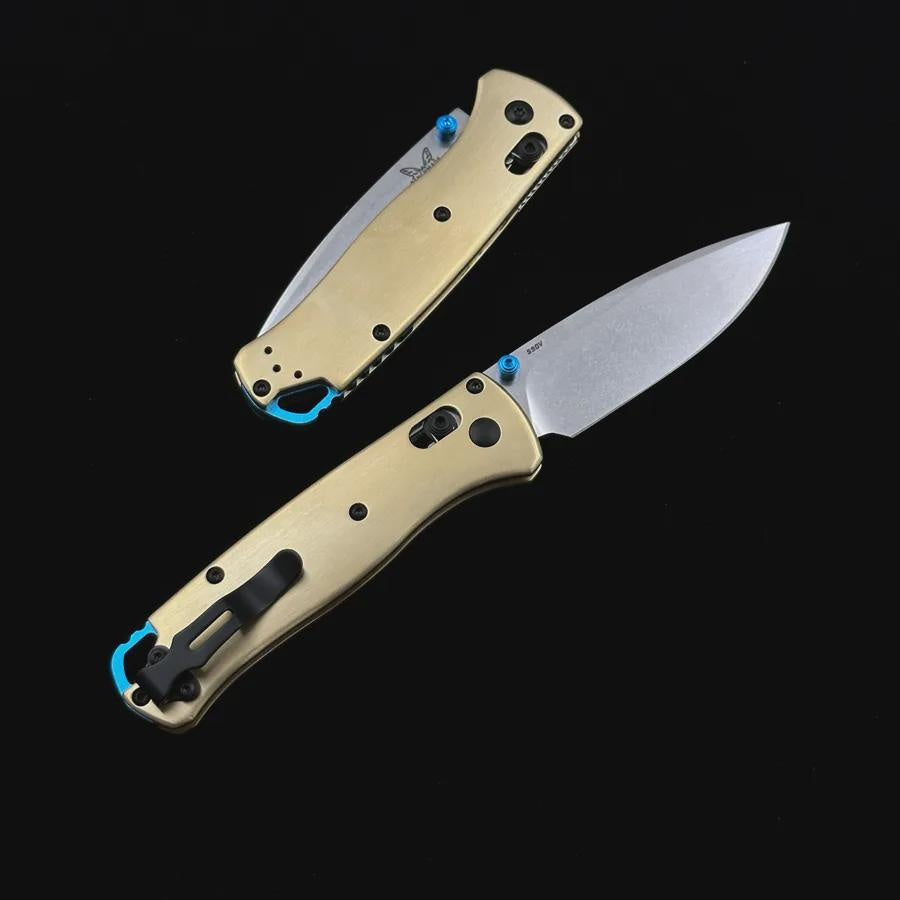 NEWEST Benchmade 535 Bugout Copper Handle Folding Sharp Knife S90V Blade High Quality Tactical Pocket Knives Outdoor Camping Self-defense EDC Multi Tool