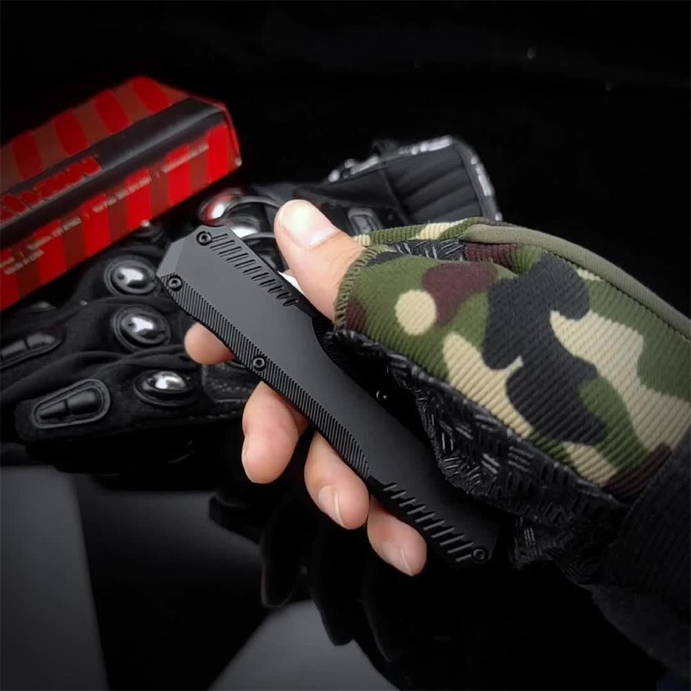 Outdoor Tactical Automatic Knife Kershaw 9000 Matt Diskin Livewire OTF Knife 3.15" CPM-20CV Satin Spear Point Blade Black Aluminum Handles Reversible Clip Tactical Hunting EDC Knife Kershaw 7800 Christmas Gift