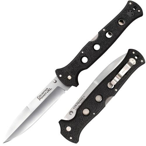 Cold Steel 10ACXC Counter Point XL Hunting Folding Knife 6 Inch Spear Point Forging Light Plain Blade Griv-Ex Handle Jackknife Cold Steel 26sxp 26s