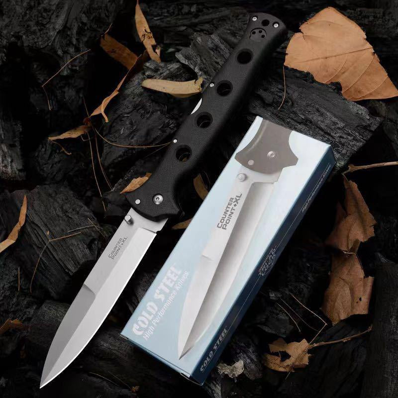 Cold Steel 10ACXC Counter Point XL Hunting Folding Knife 6 Inch Spear Point Forging Light Plain Blade Griv-Ex Handle Jackknife Cold Steel 26sxp 26s