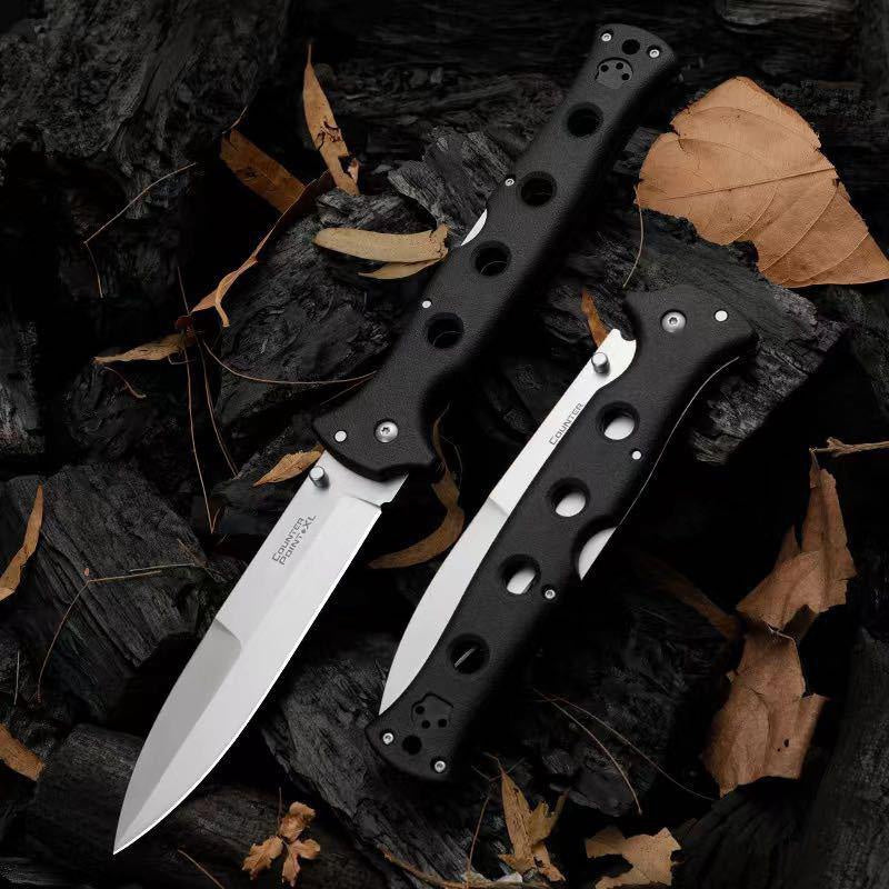 Cold Steel 10ACXC Counter Point XL Hunting Folding Knife 6 Inch Spear Point Forging Light Plain Blade Griv-Ex Handle Jackknife Cold Steel 26sxp 26s