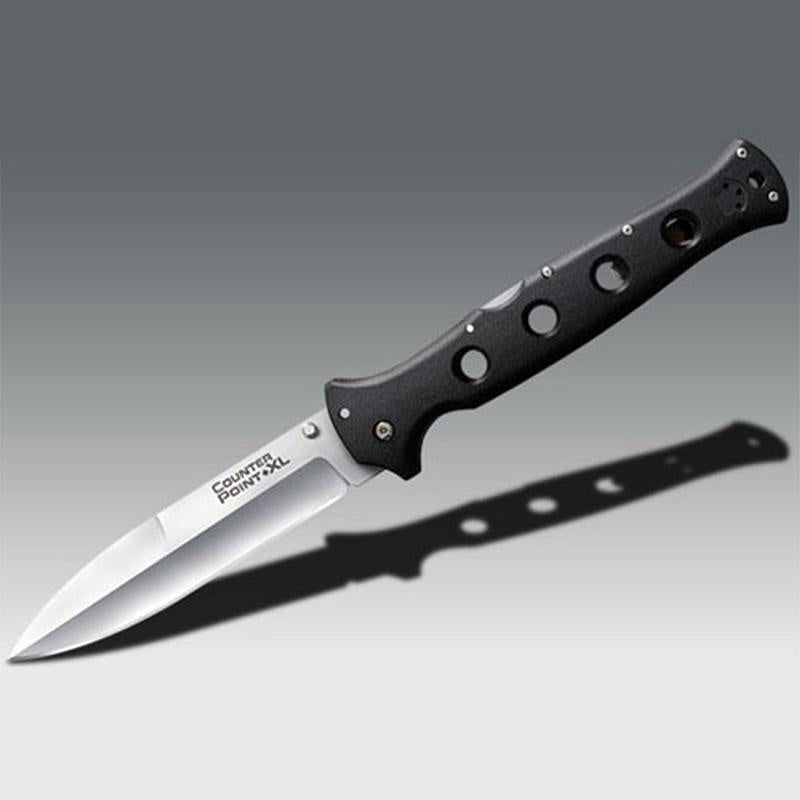 Cold Steel 10ACXC Counter Point XL Hunting Folding Knife 6 Inch Spear Point Forging Light Plain Blade Griv-Ex Handle Jackknife Cold Steel 26sxp 26s