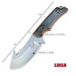 15018 Hunt Saddle Mountain Skinner Fixed Blade Knife 4.2" 9C13Mov Blade, Two-color G10 Handles, Leather Sheath
